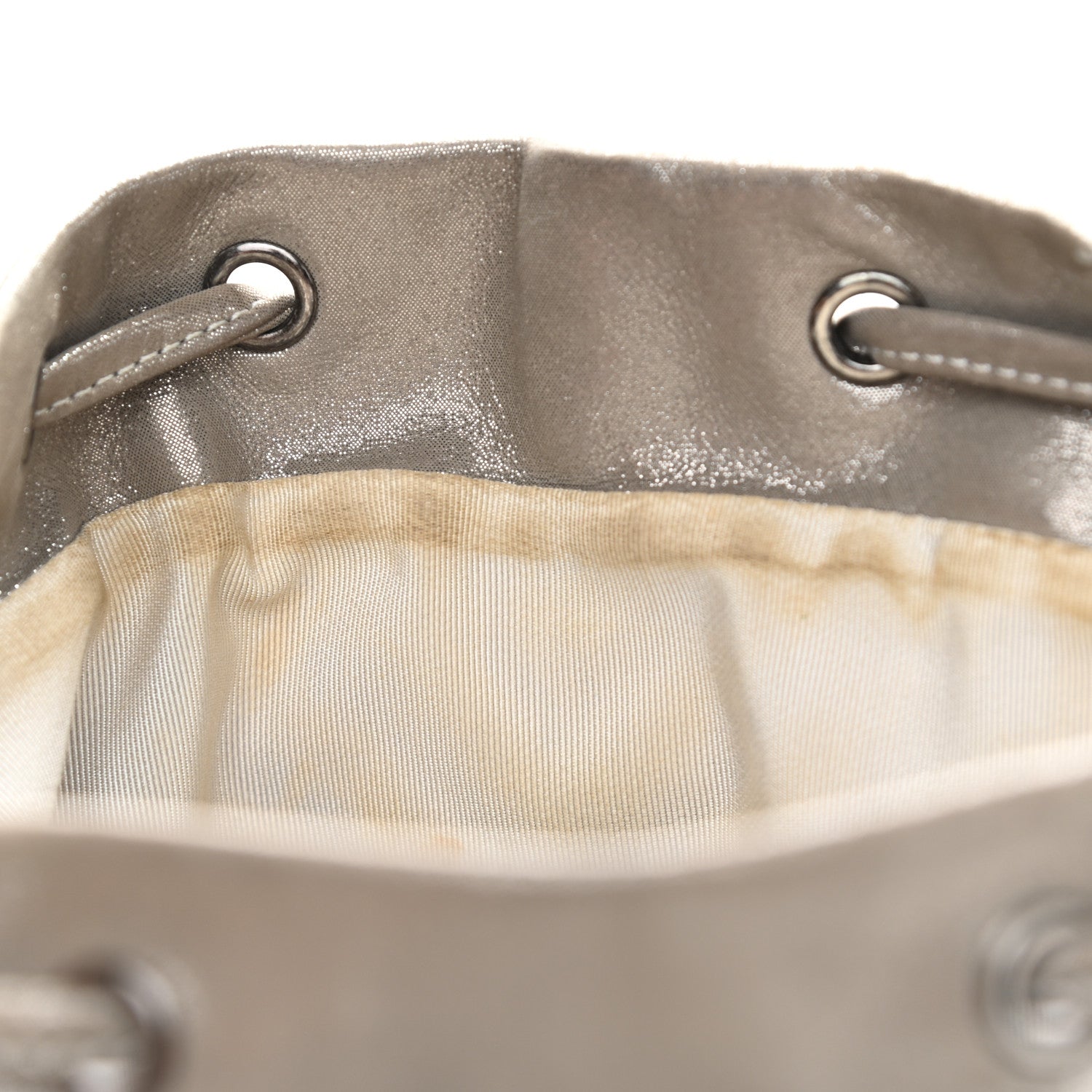 Chanel Iridescent Calfskin Chevron Quilted Small Urban Spirit Backpack Silver 12 of 15