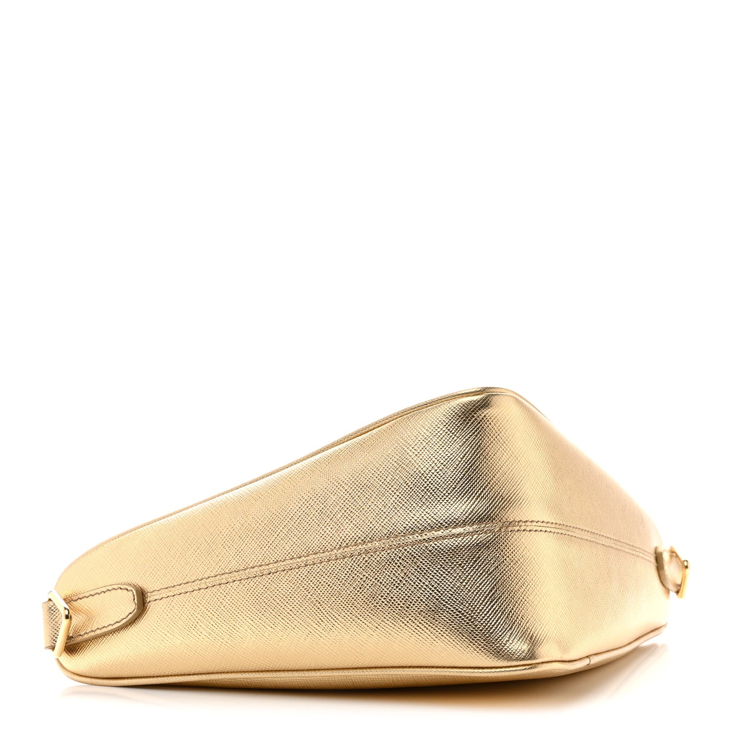 Saffiano Lux Triangle Shoulder Bag Platino