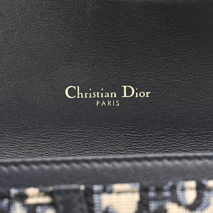 Christian Dior Oblique Saddle Chain Long Wallet Blue 7 of 13