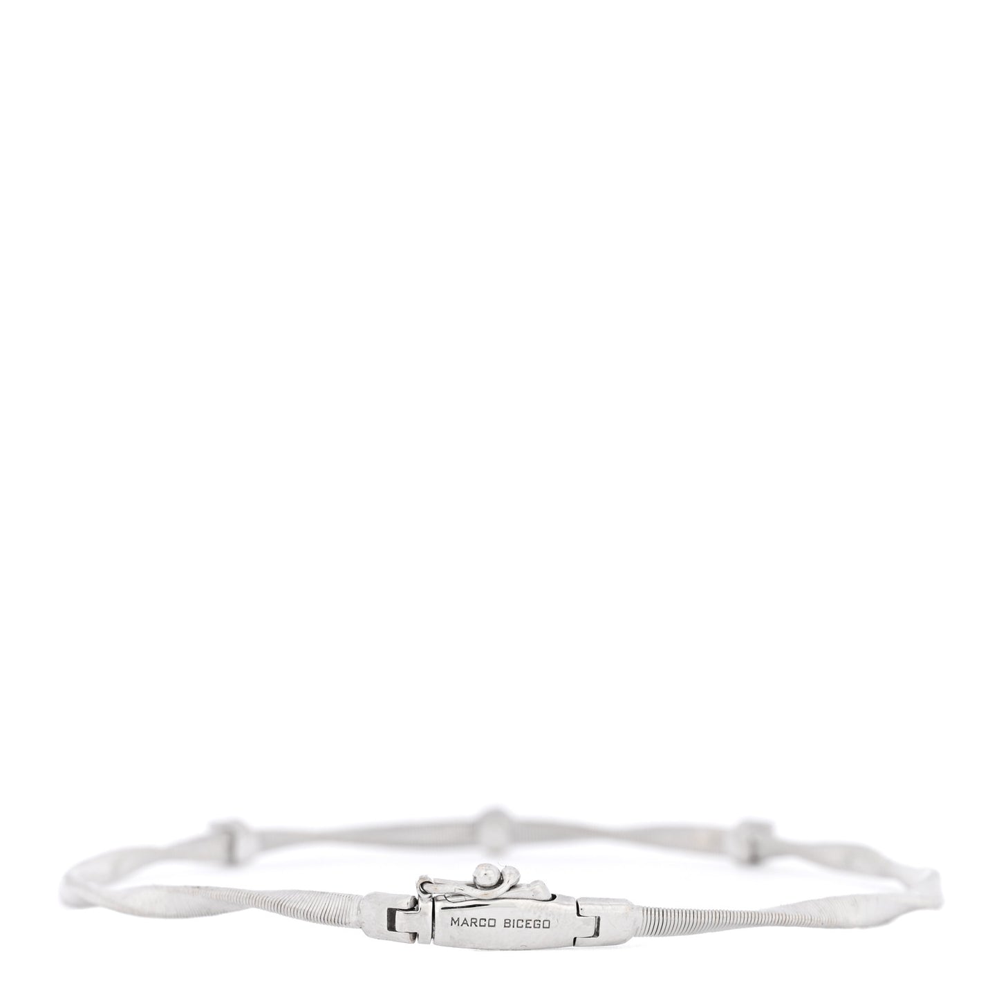 18K White Gold Diamond Marrakech Twisted Coil Bracelet