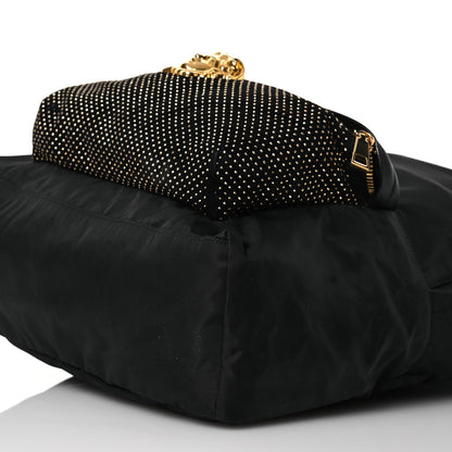 Versace Nylon Goatskin Studded Palazzo Medusa Backpack Black 11 of 21