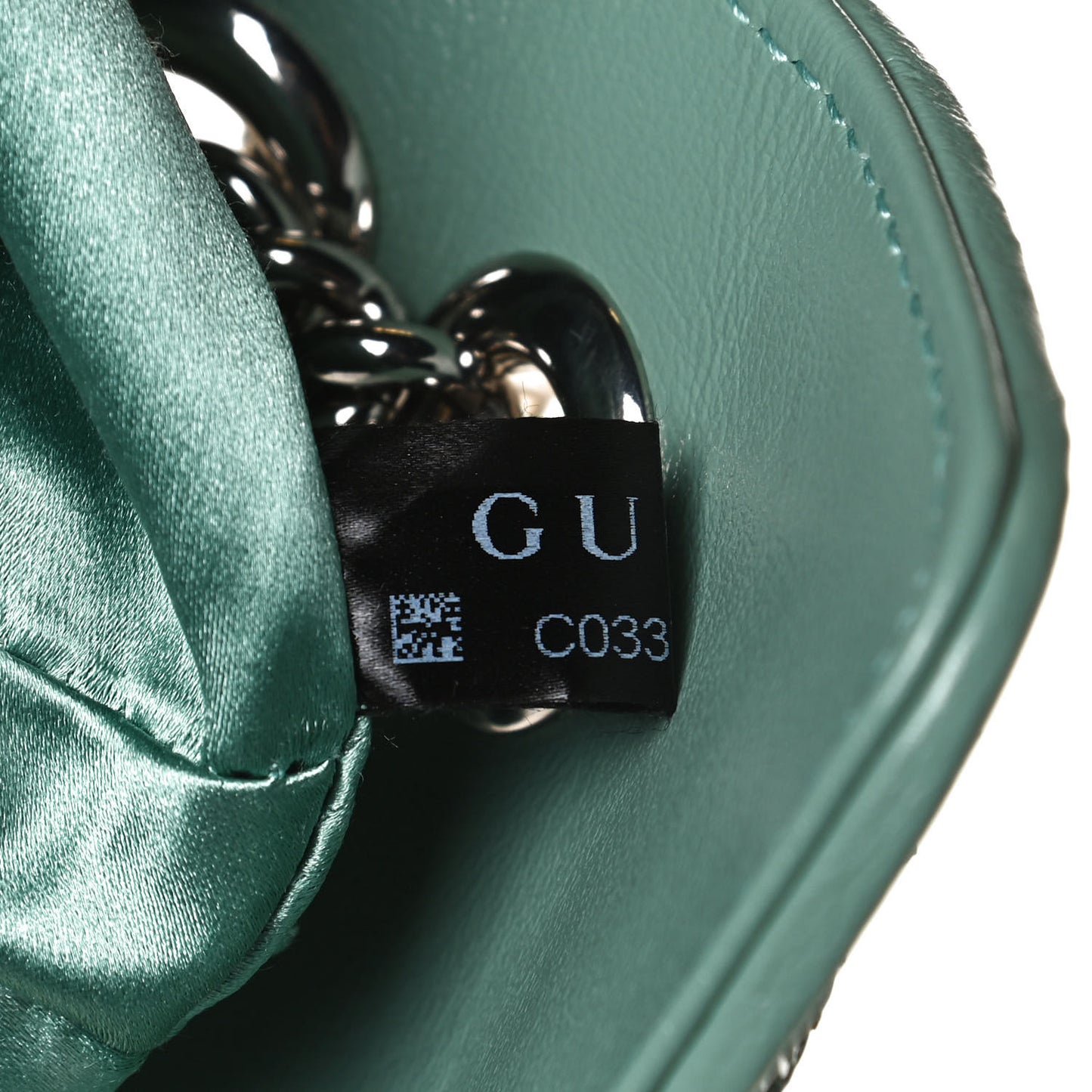 Sequin Matelasse Diagonal Mini GG Marmont Shoulder Bag Water Green Verde Chiaro Light Water Green