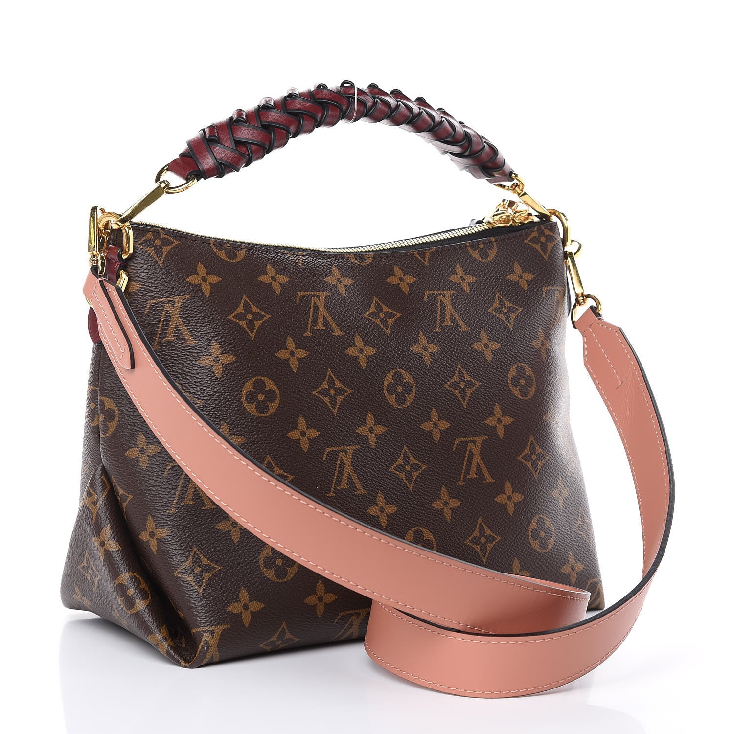 Louis Vuitton Monogram Beaubourg Hobo Mini Bordeaux Red Peach Safran Blue Jean Blue 3 of 10