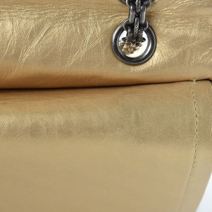 Chanel Metallic Aged Calfskin Quilted 2.55 Reissue 227 Flap Gold 9 of 13