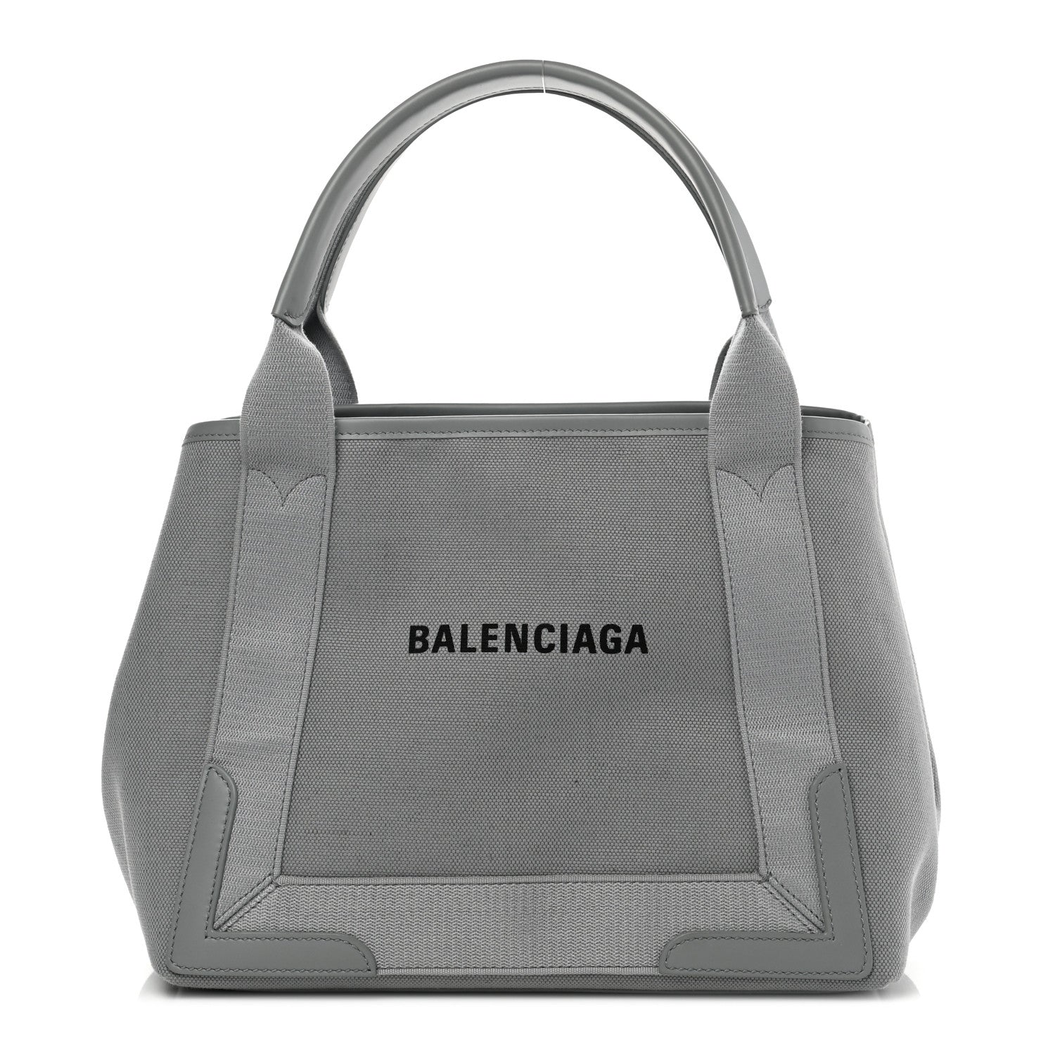 Balenciaga Cotton Canvas Silk Calfskin S Navy Cabas Balenciaga Grey 2 of 12