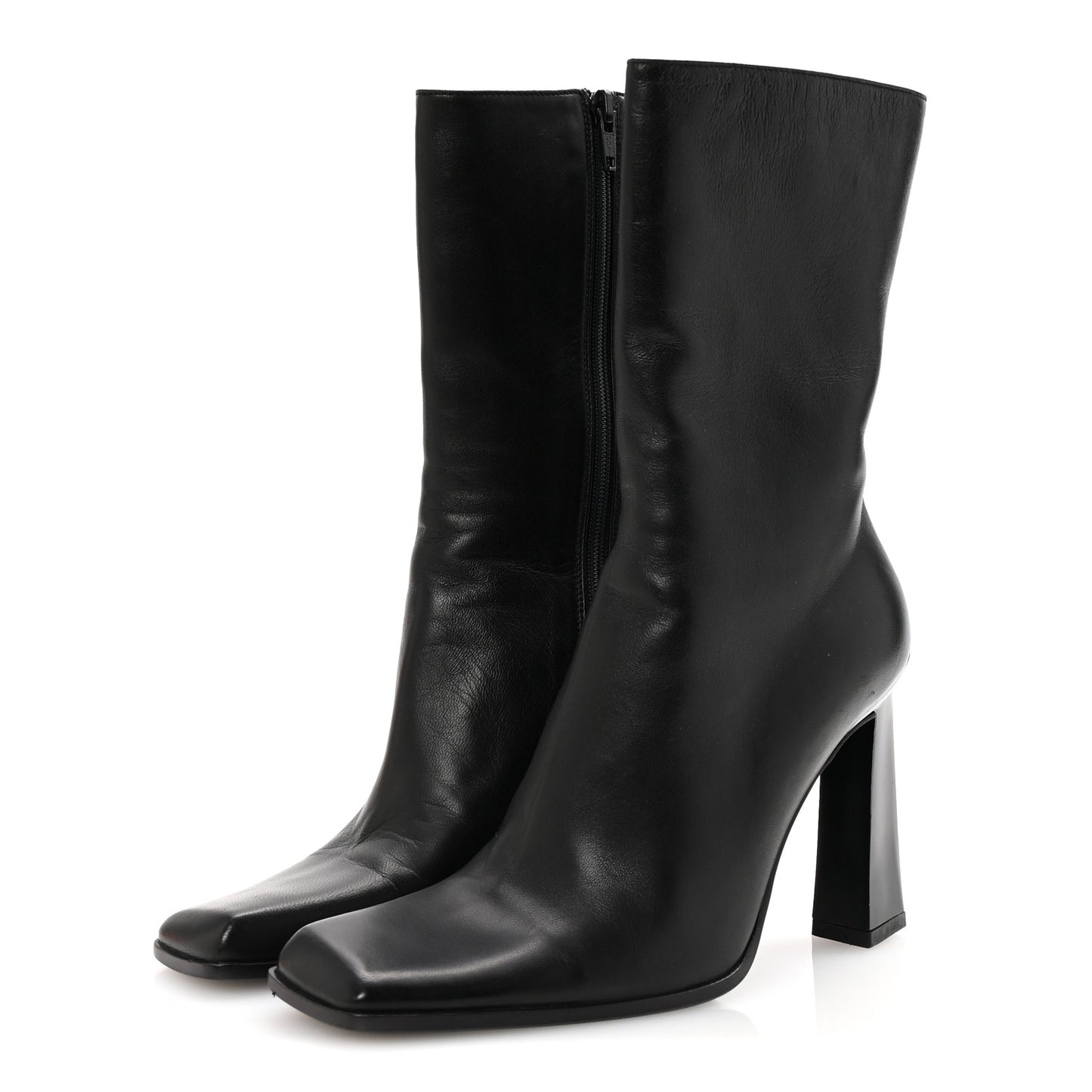 Nappa Ankle Zip Boots 36 Black