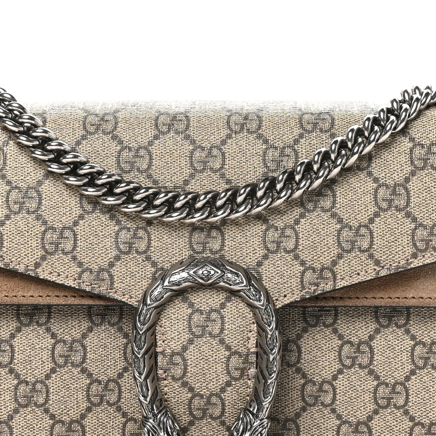 Gucci GG Supreme Monogram Small Dionysus Shoulder Bag Taupe 9 of 13
