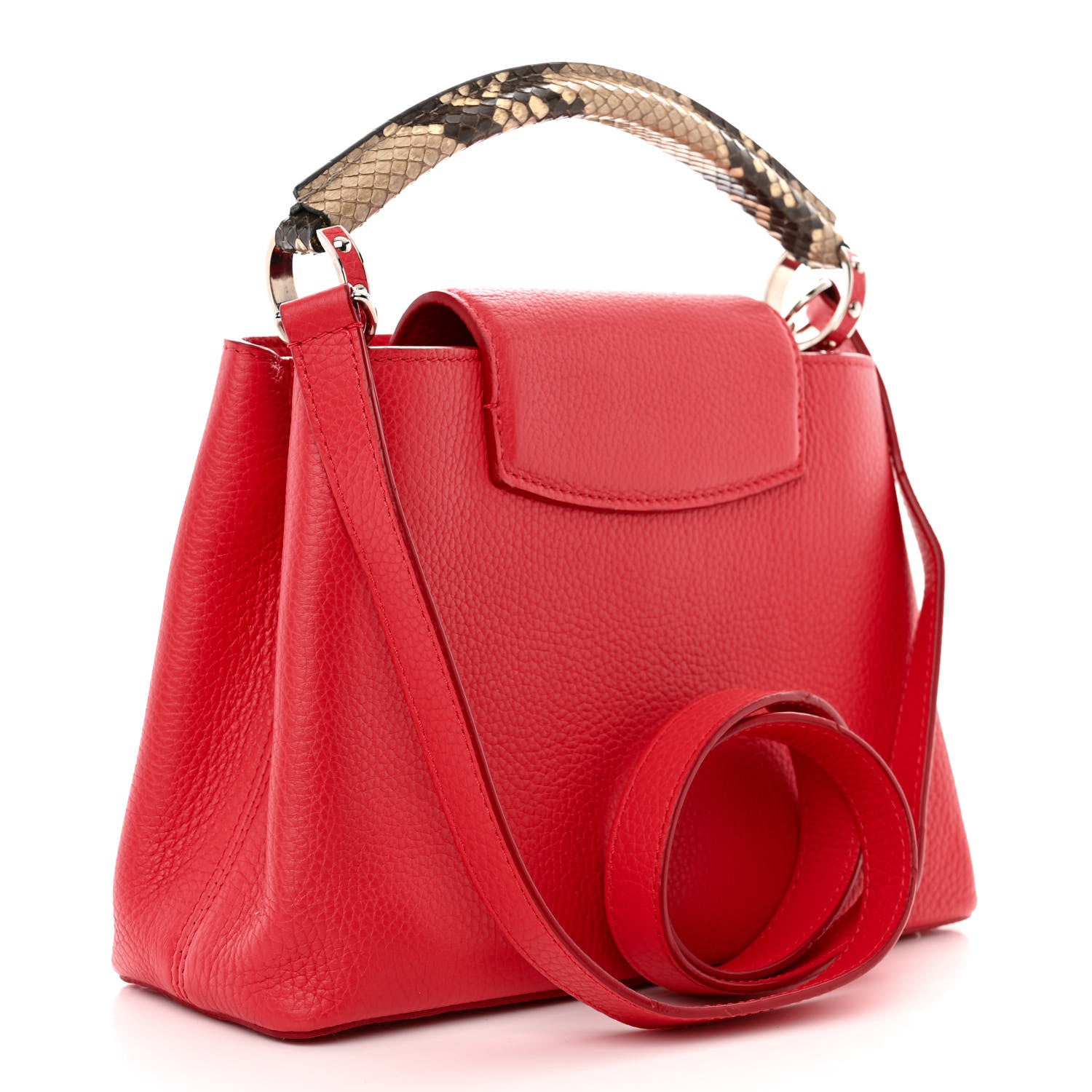 Louis Vuitton Taurillon Snakeskin Capucines BB Rubis 3 of 11