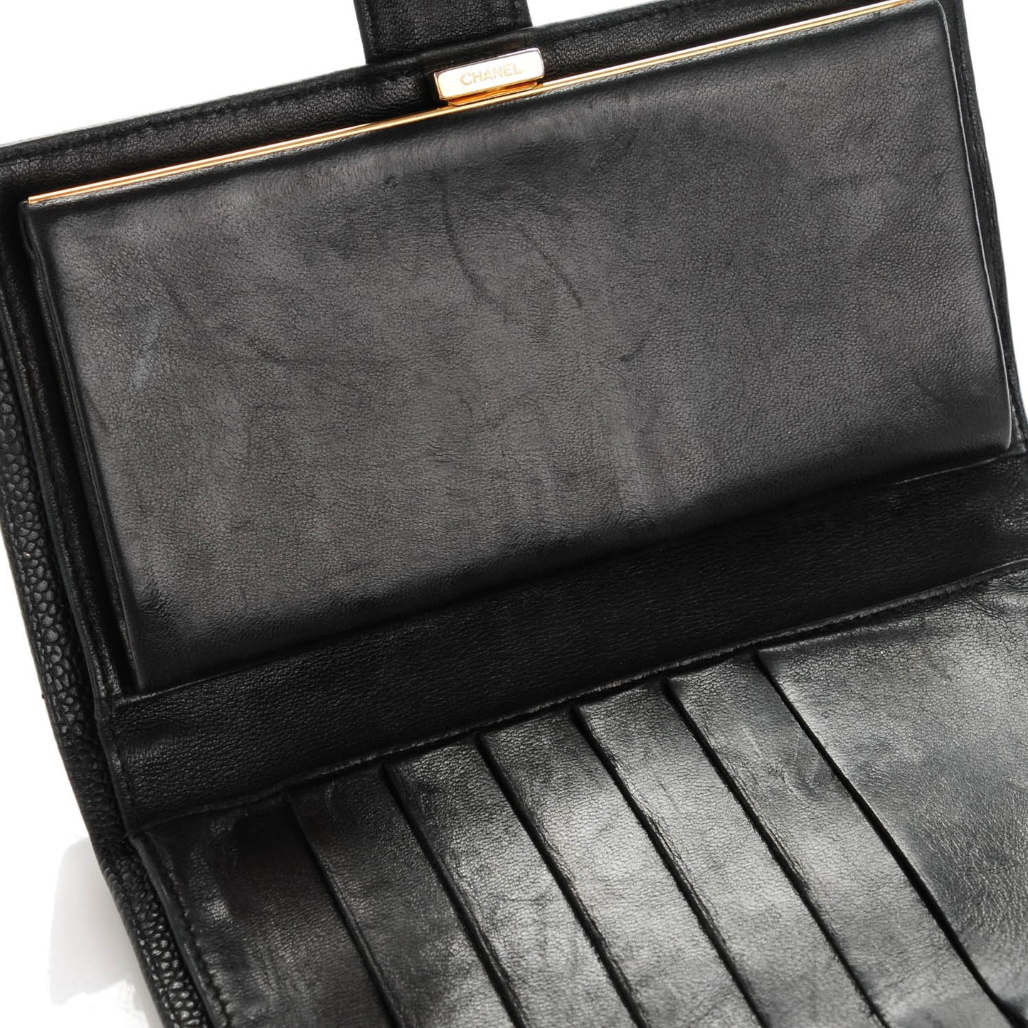 Caviar Timeless CC French Wallet Black