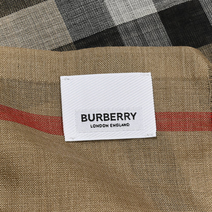 Burberry Wool Silk Gauze Giant Check Lightweight Scarf Camel 4 of 5