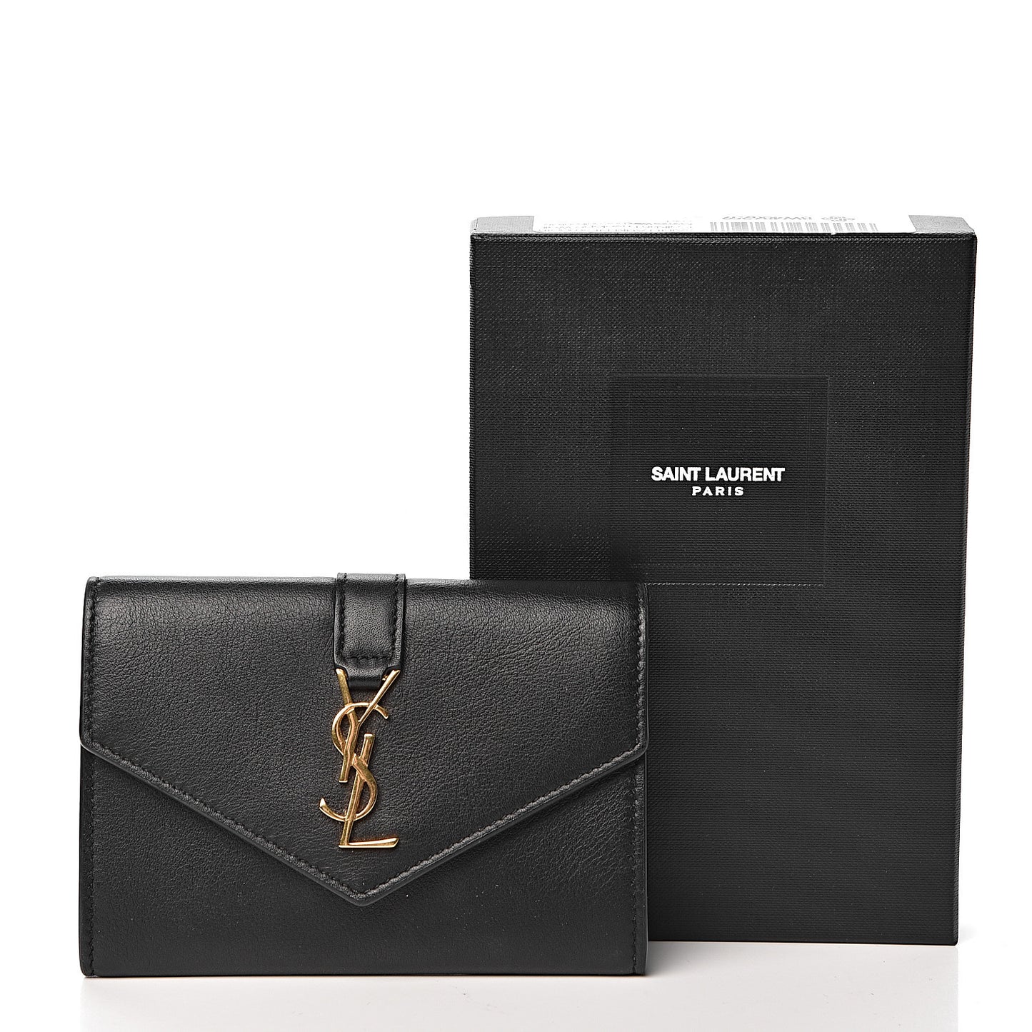 Smooth Calfskin Envelope Wallet Black