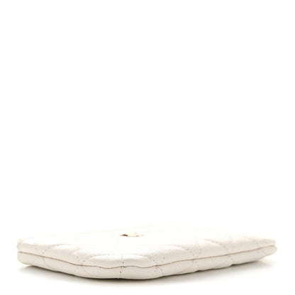 Chanel Caviar Quilted Small Cosmetic Case White 4 of 12