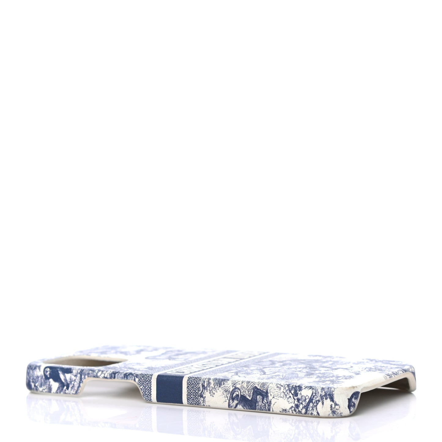 Calfskin Toile De Jouy iPhone 12 Pro Case Blue Multicolor