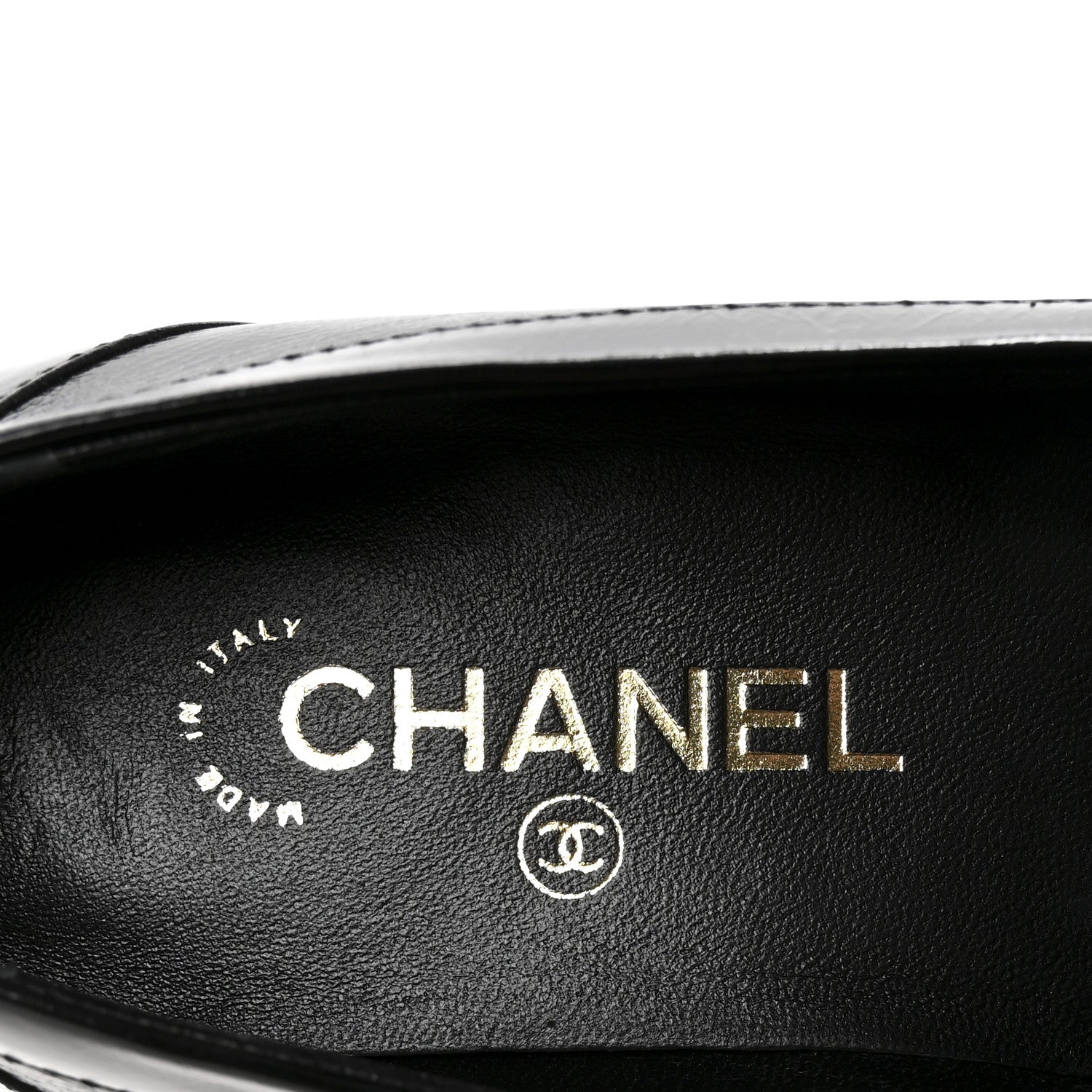 Chanel Calfskin CC Moccasin Loafers 38.5 Black 16 of 20