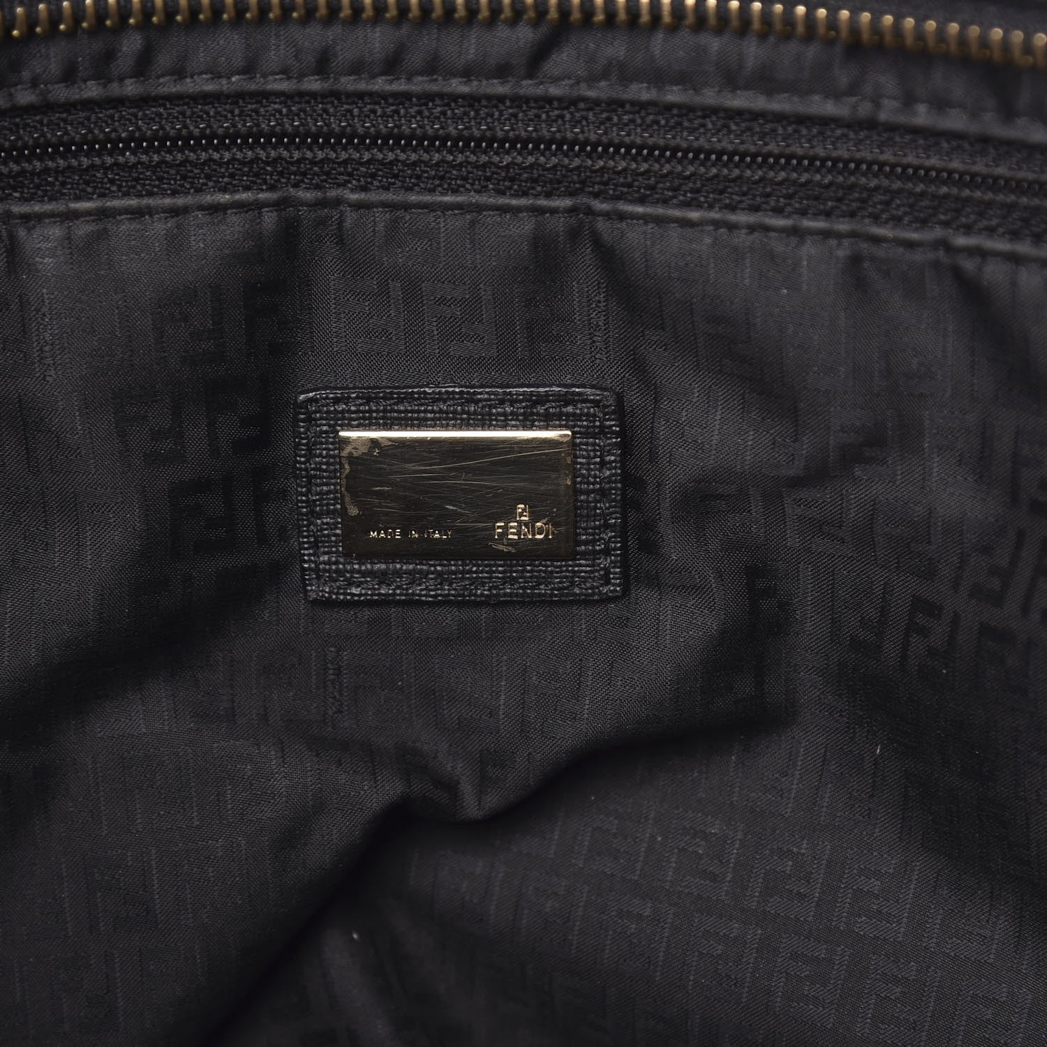 Fendi Zucca Spalmati Small Roll Tote Black 6 of 16