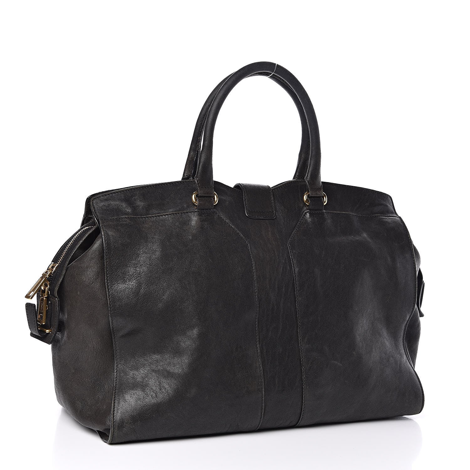 Saint Laurent Sheepskin Large Cabas ChYc Black 3 of 17