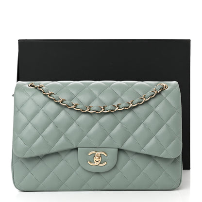 Chanel Caviar Quilted Jumbo Double Flap Dark Green 11 of 11