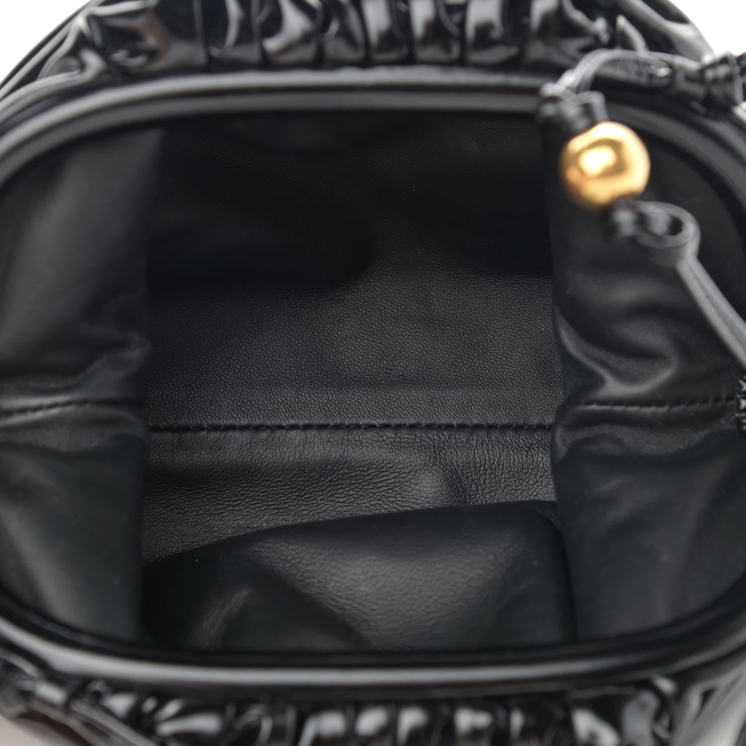 Bottega Veneta Brushed Calfskin The Mini Pouch Black 1096529