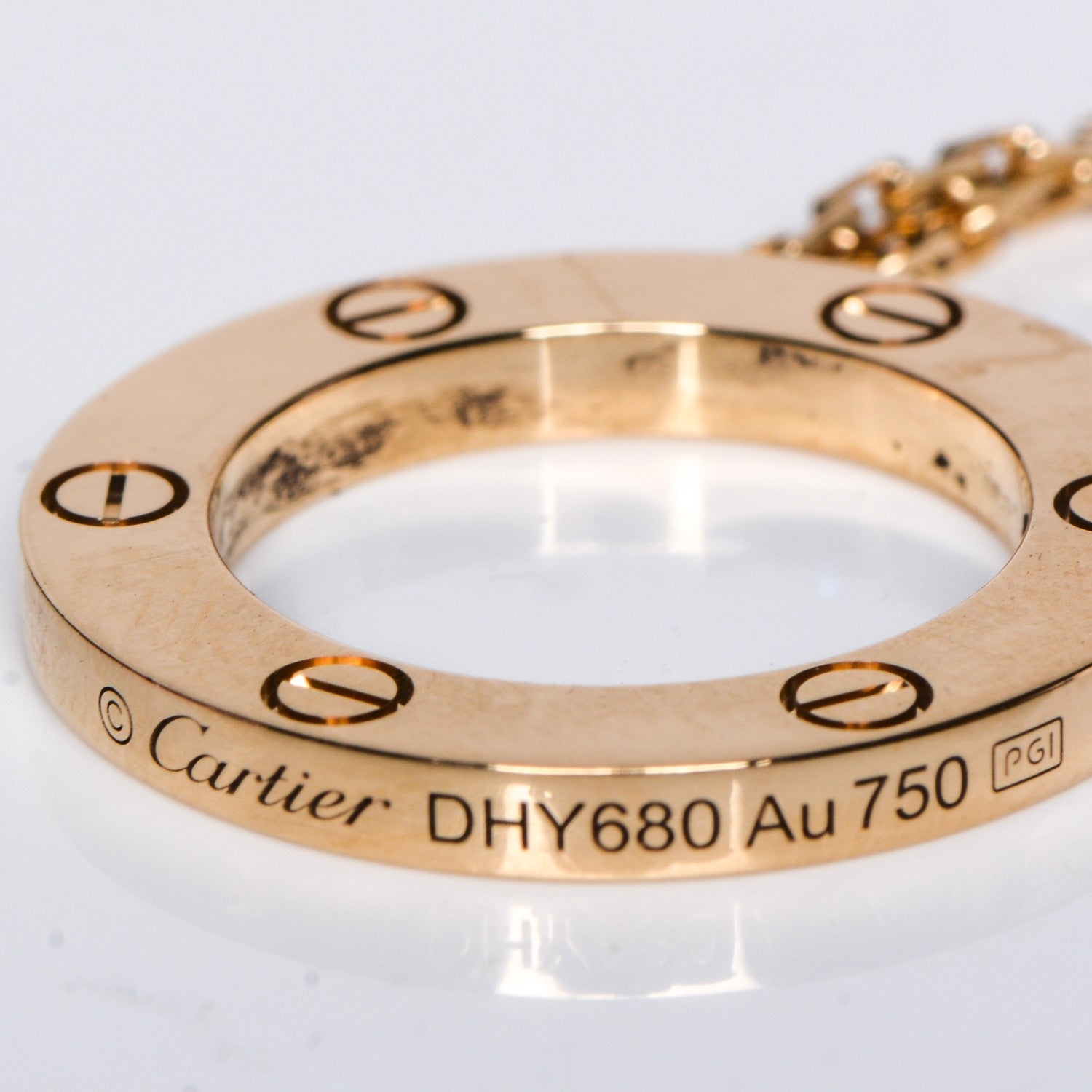 Cartier 18K Yellow Gold LOVE Pendant Necklace 6 of 8
