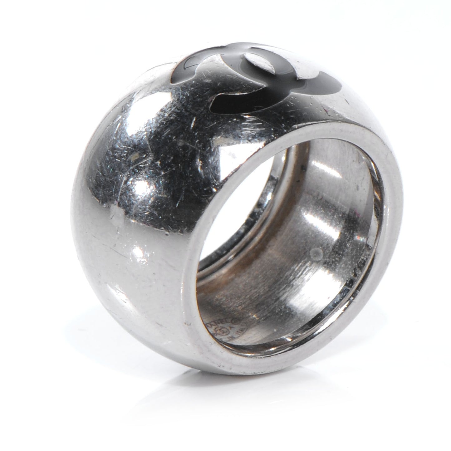 Metal CC Ring Silver 6.5