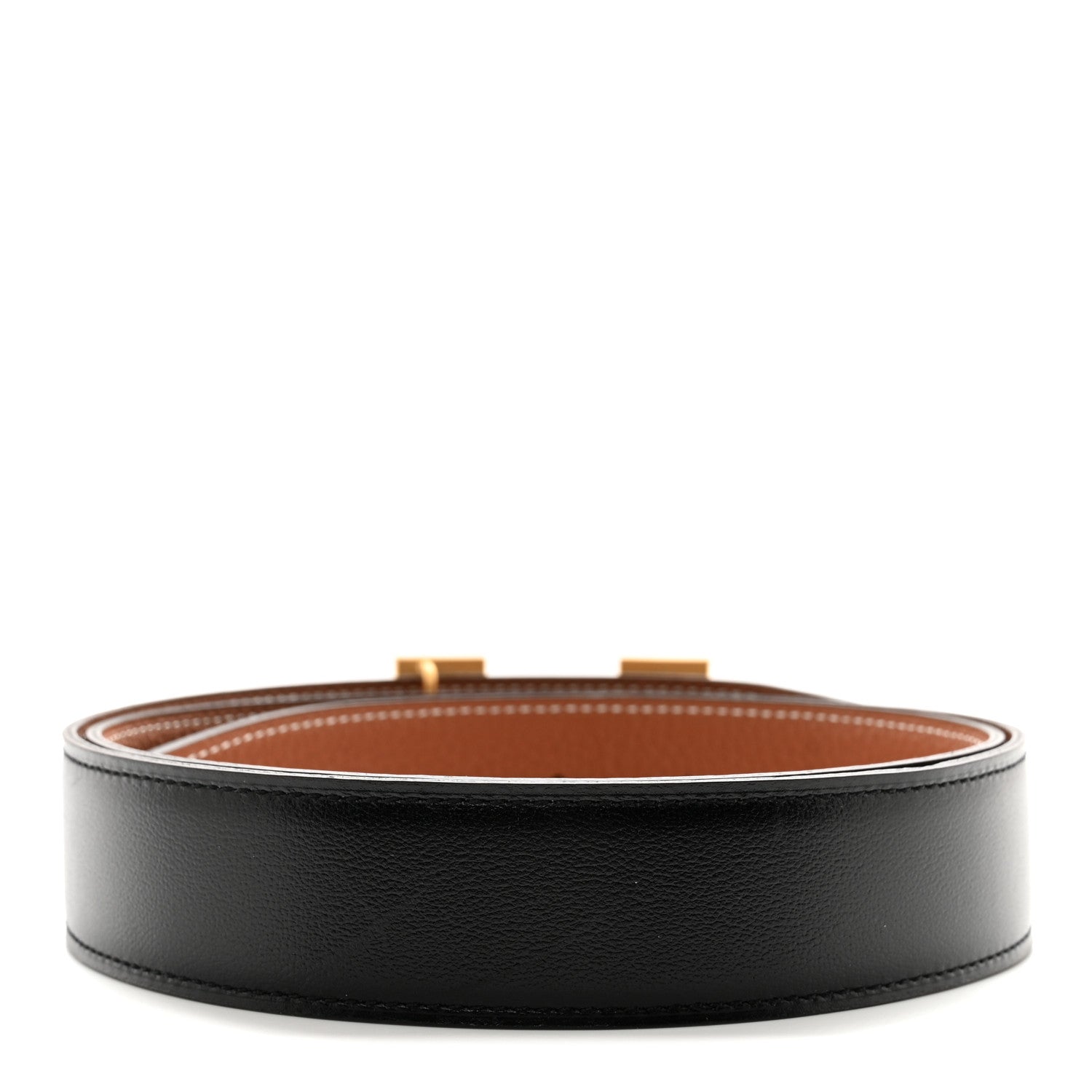 Hermes Box Togo 32mm Guilloche H Belt 90 36 Black Gold 2 of 7