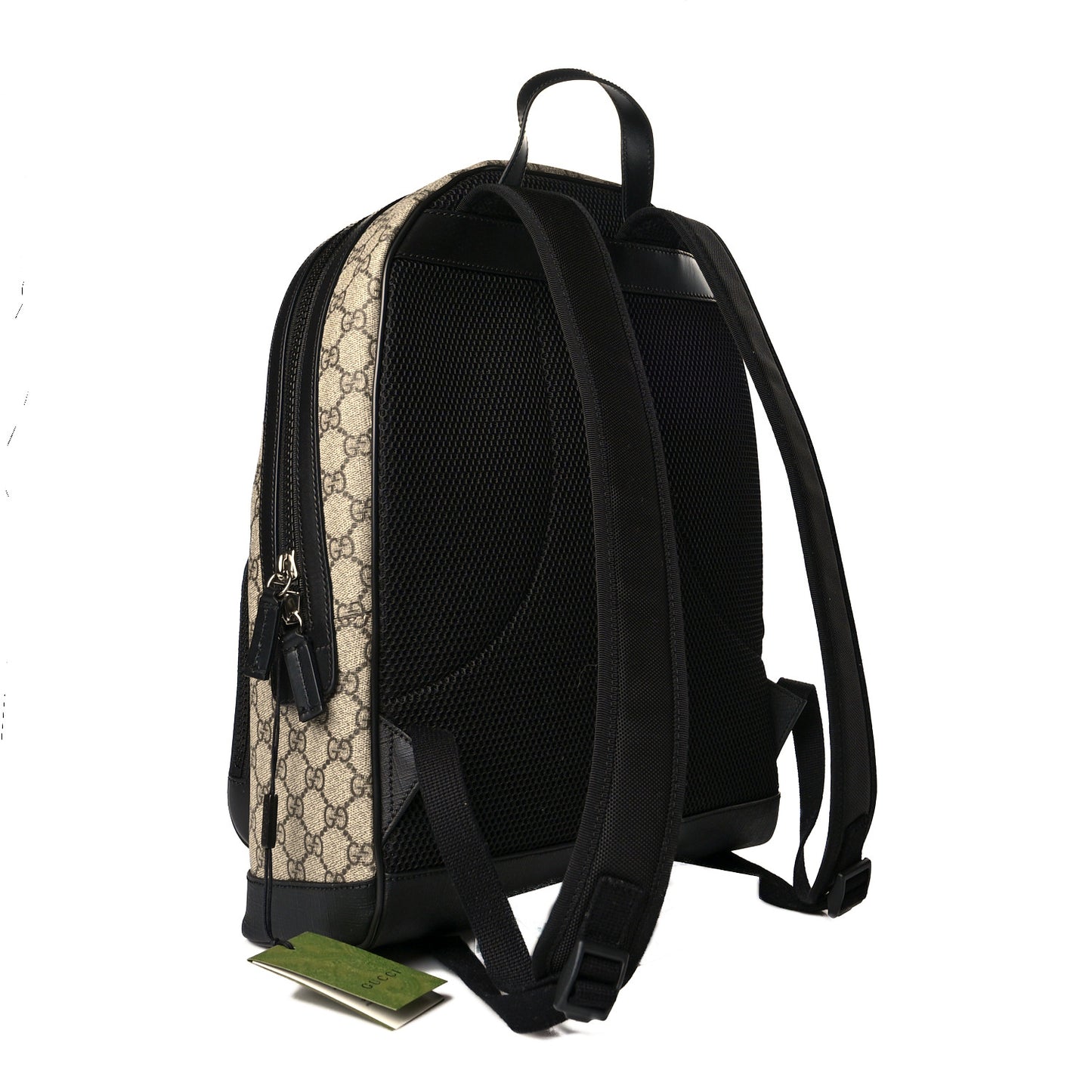 GG Supreme Monogram Medium Backpack Black