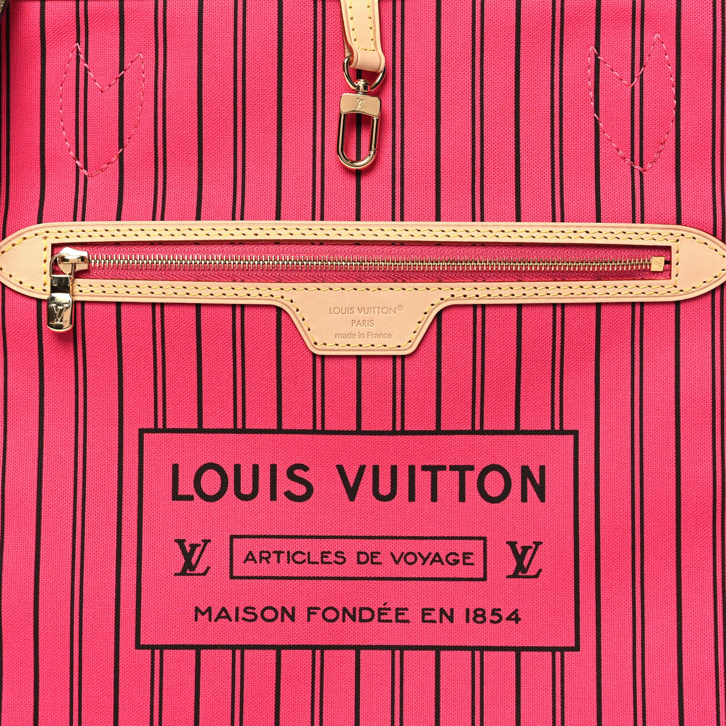Monogram Inside Out Neverfull Bandouliere MM Rose Pondichery
