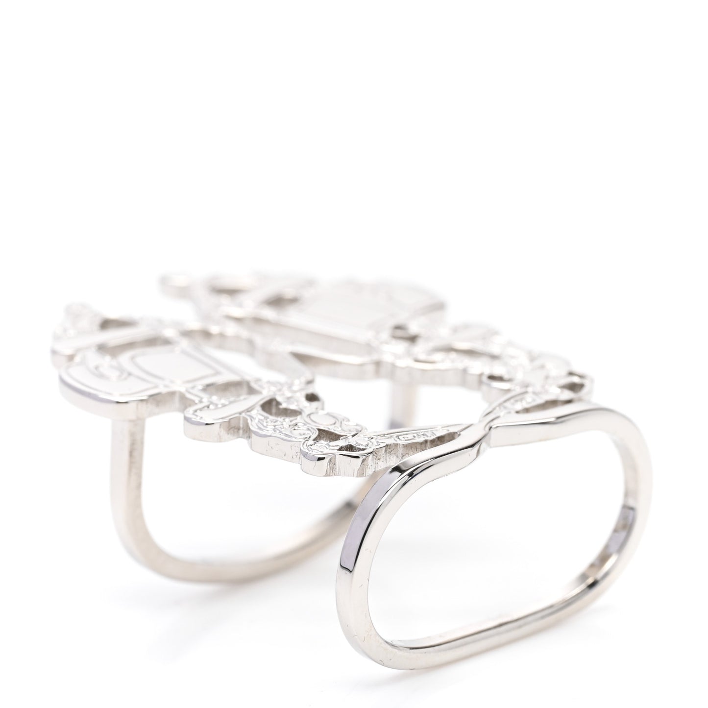Palladium Plated Brass Brides de Gala Scarf 70 Ring