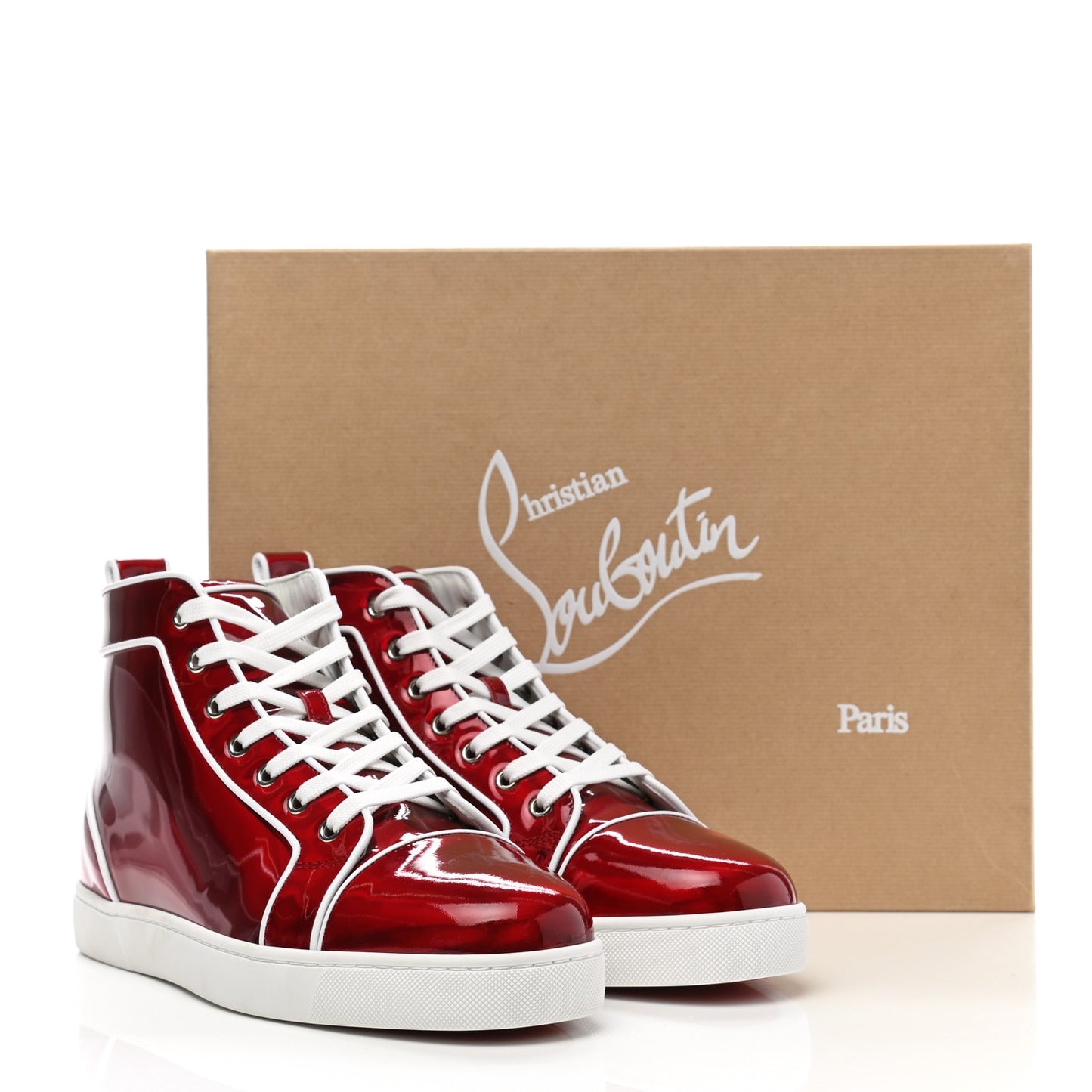 Patent Mens Louis Orlato Flat Sneakers 43 Red