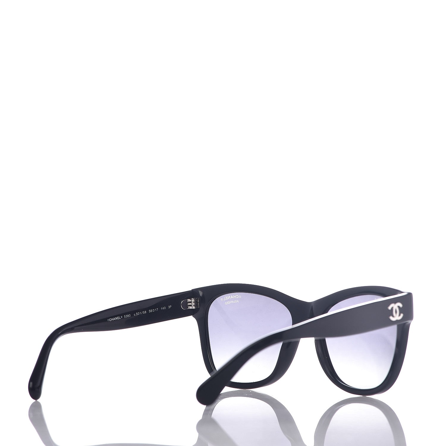 Chanel Polarized Square CC Sunglasses 5380 Black 4 of 7