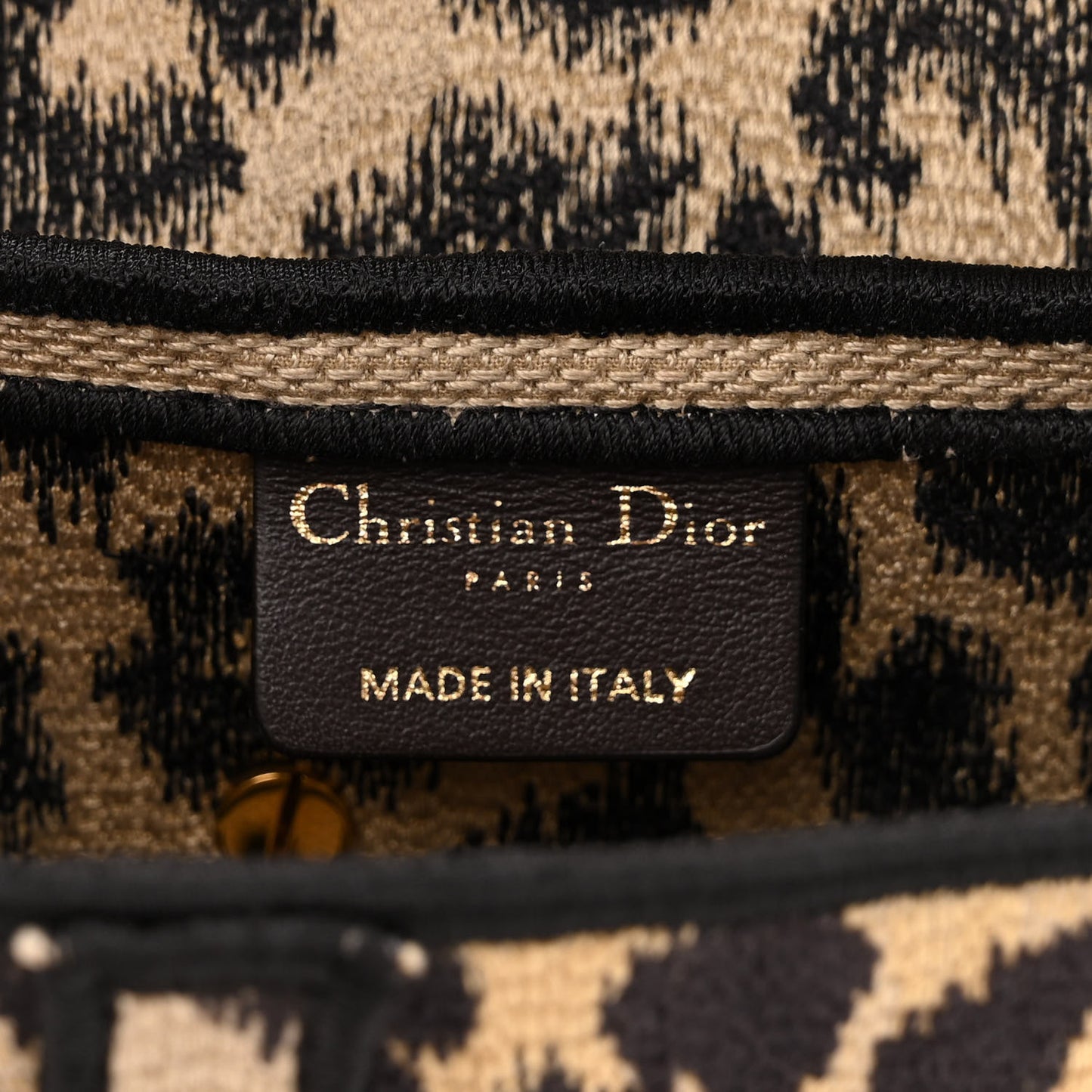 Canvas Mizza Embroidered Saddle Bag Beige Multicolor