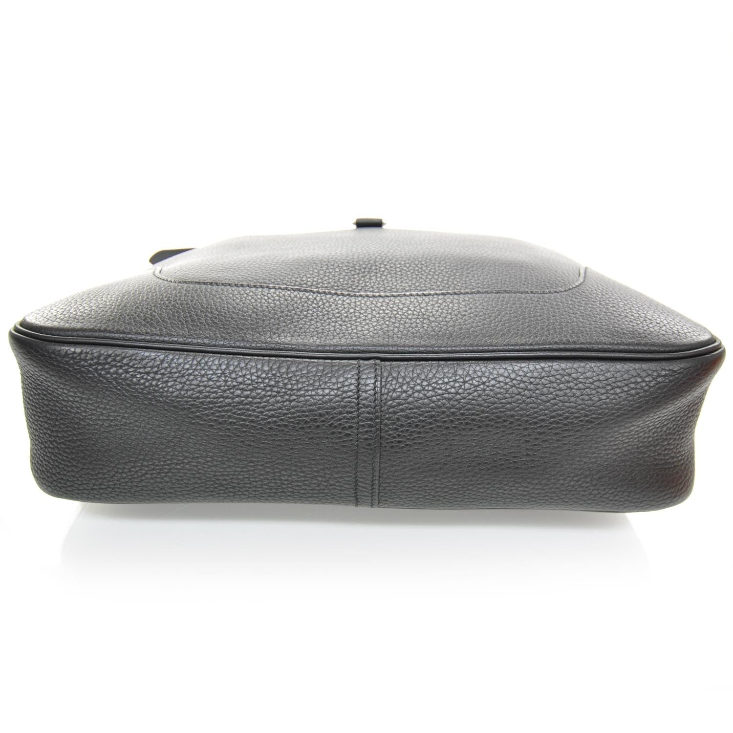 Hermes Taurillon Clemence Trim II 31cm Hobo Black 4 of 10