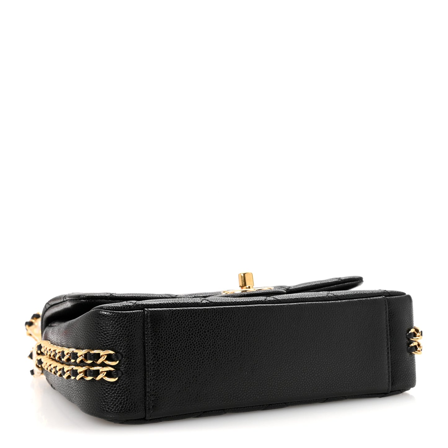 Caviar Quilted Mini CC You Flap Black