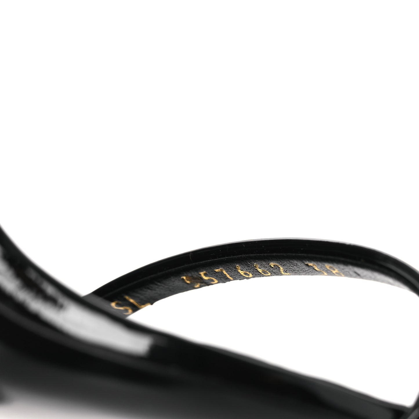Patent Calfskin Opyum 110 Sandals 38 Black