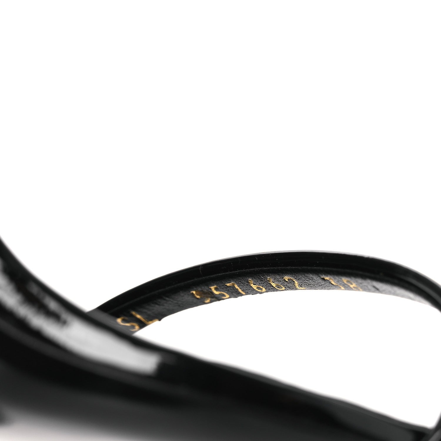 Saint Laurent Patent Calfskin Opyum 110 Sandals 38 Black 10 of 11