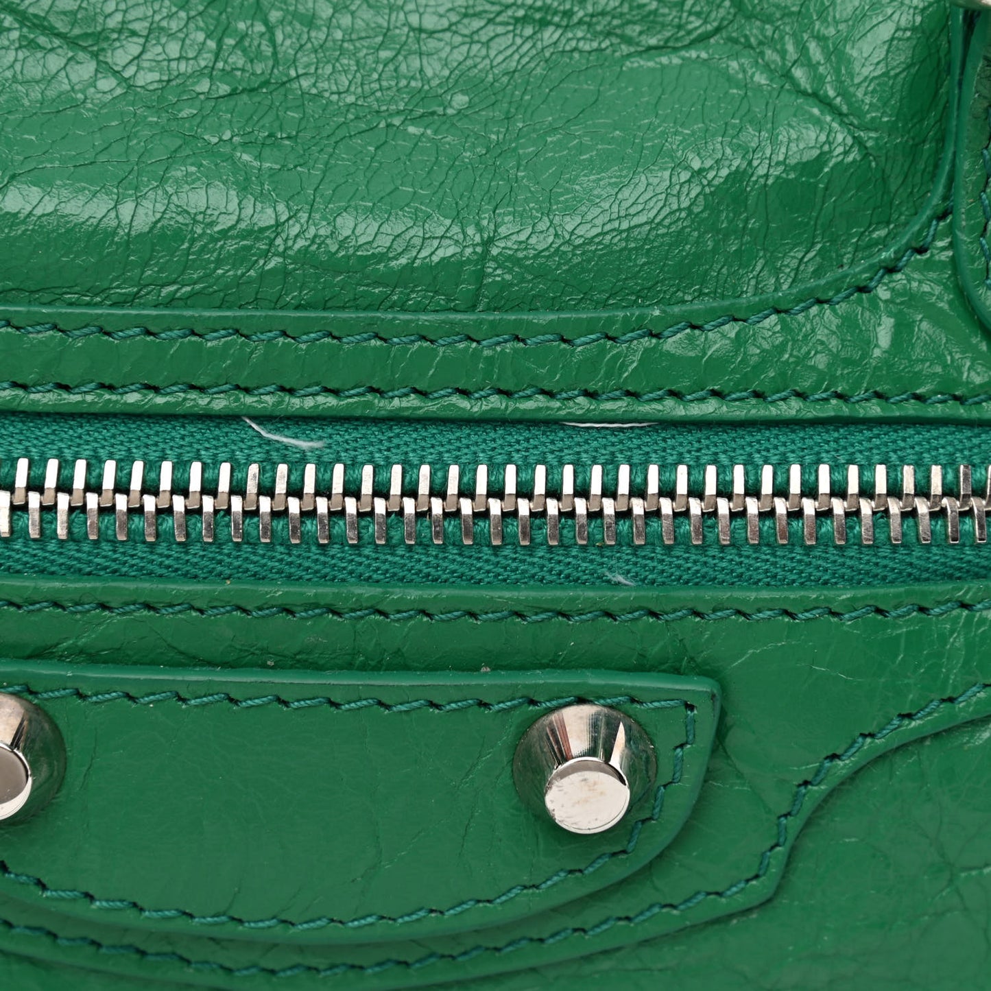 Agneau Classic Silver Hardware S City Magic Green