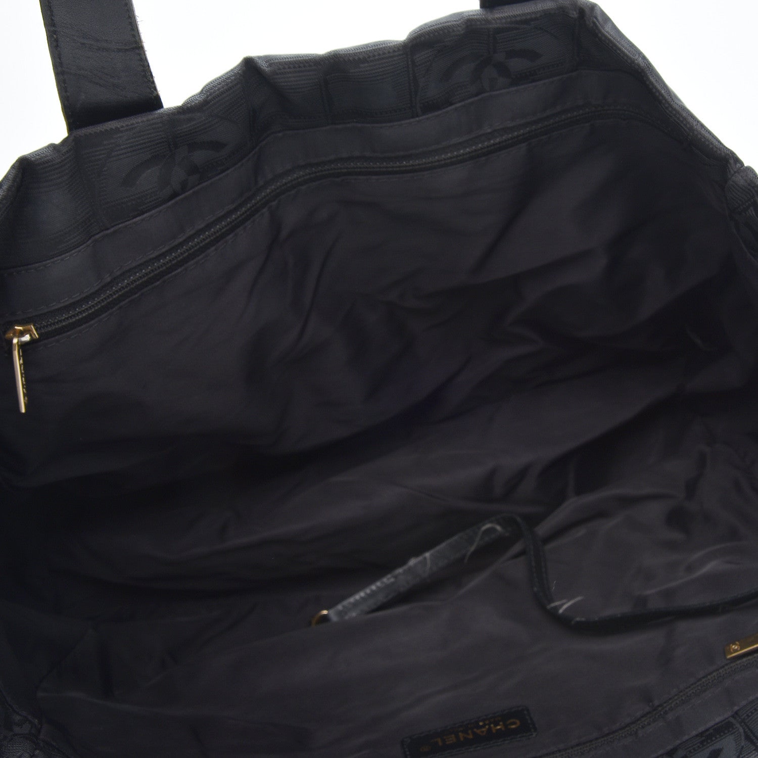 Chanel Nylon Large Travel Tote Black 4 of 12