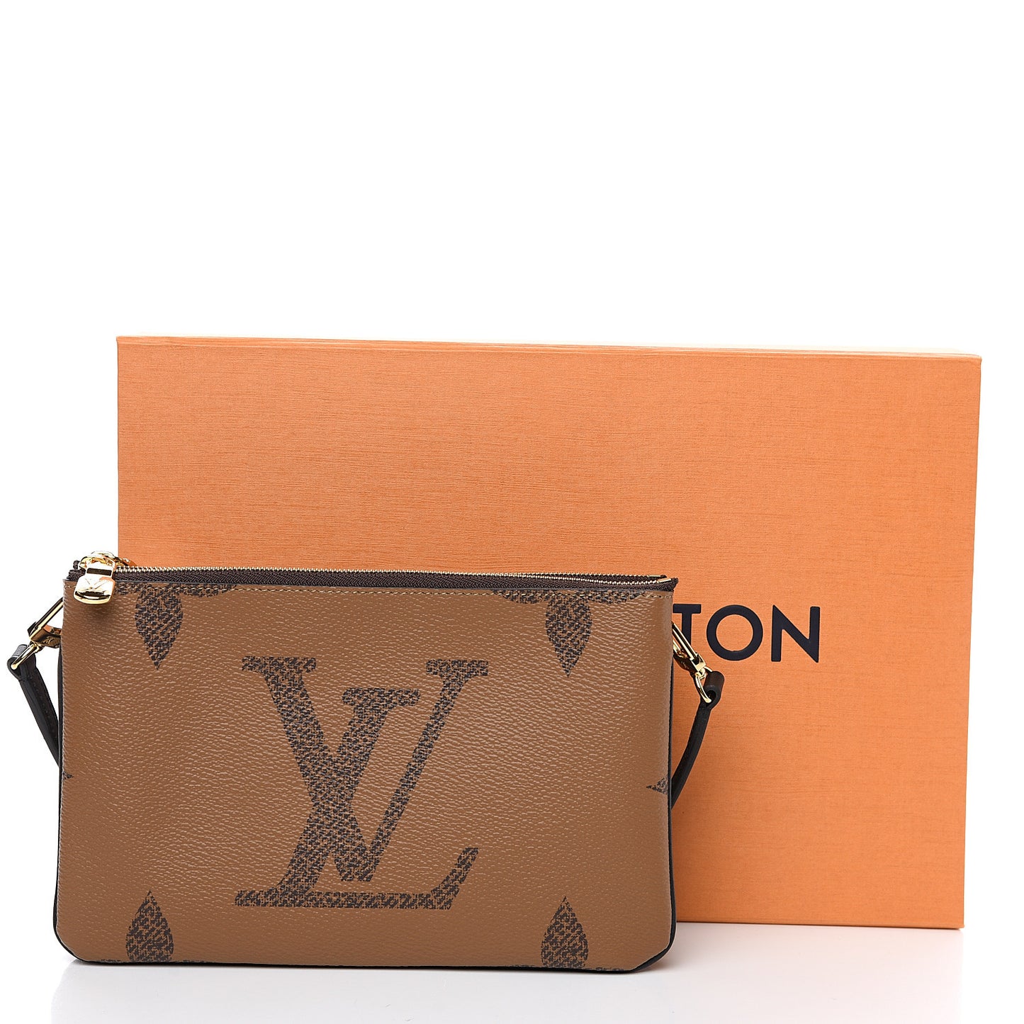 Reverse Monogram Giant Double Zip Pochette