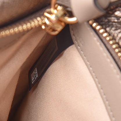 Chloe Metallic Calfskin Mini Roy Chain Pouch Bronze 9 of 10