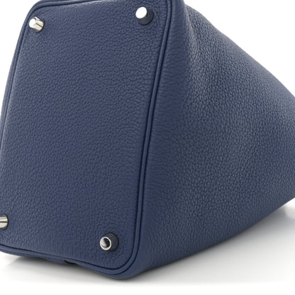 Hermes Taurillon Clemence Picotin Lock 18 PM Bleu Encre 10 of 10