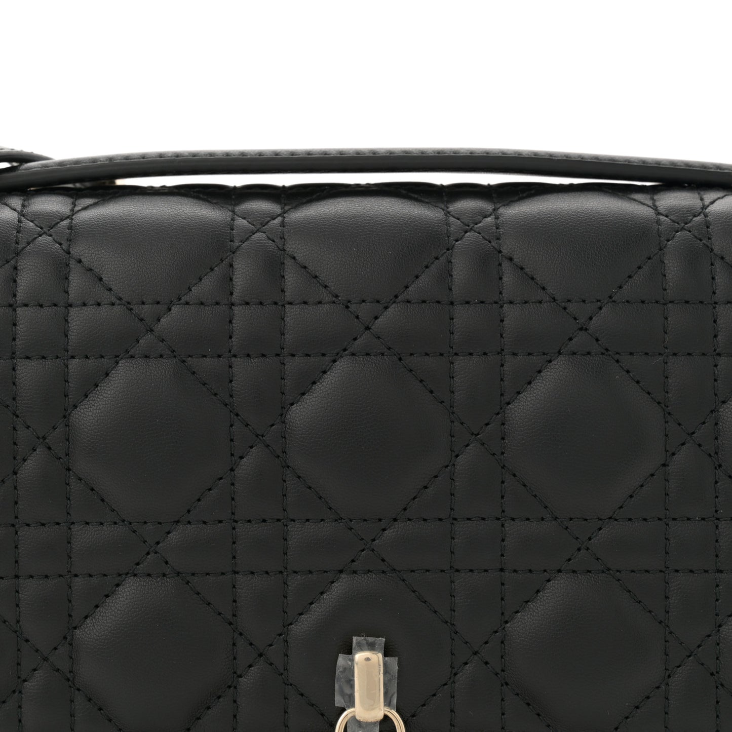 Lambskin Cannage Miss Dior Chain Pouch Black