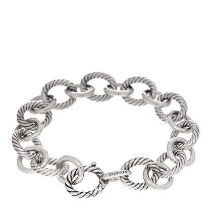 David Yurman Sterling Silver 13mm Large Oval Link Bracelet 2 of 5