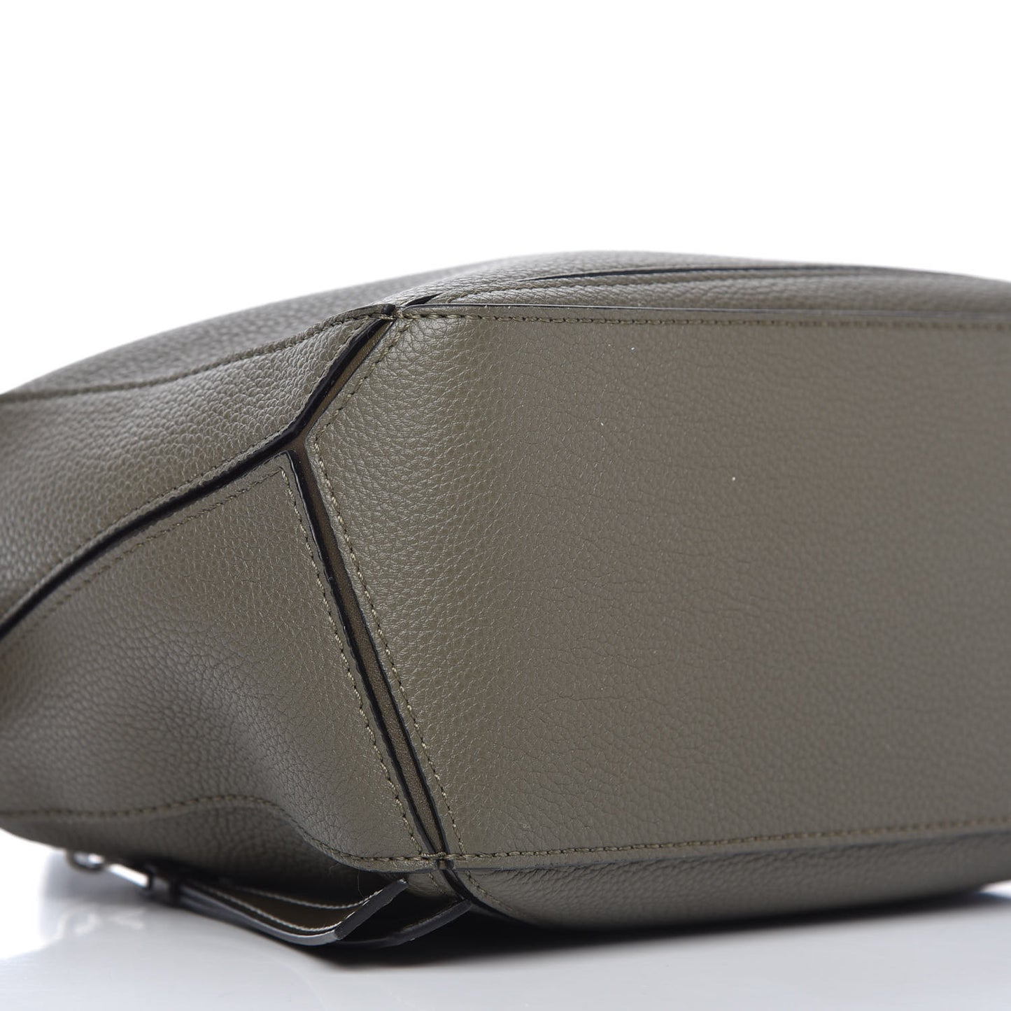 Calfskin Small Puzzle Bag Khaki Green