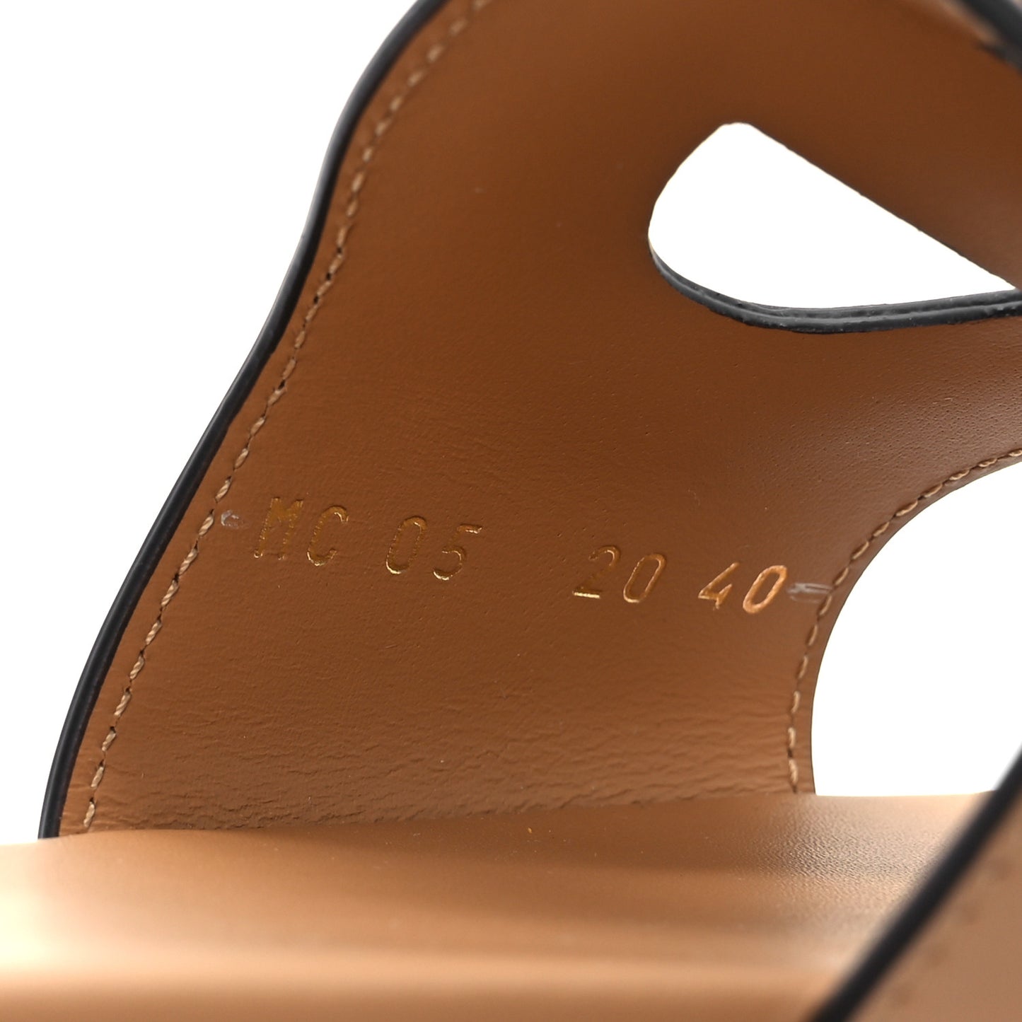 Calfskin D-Club Mule Sandal 40 Natural