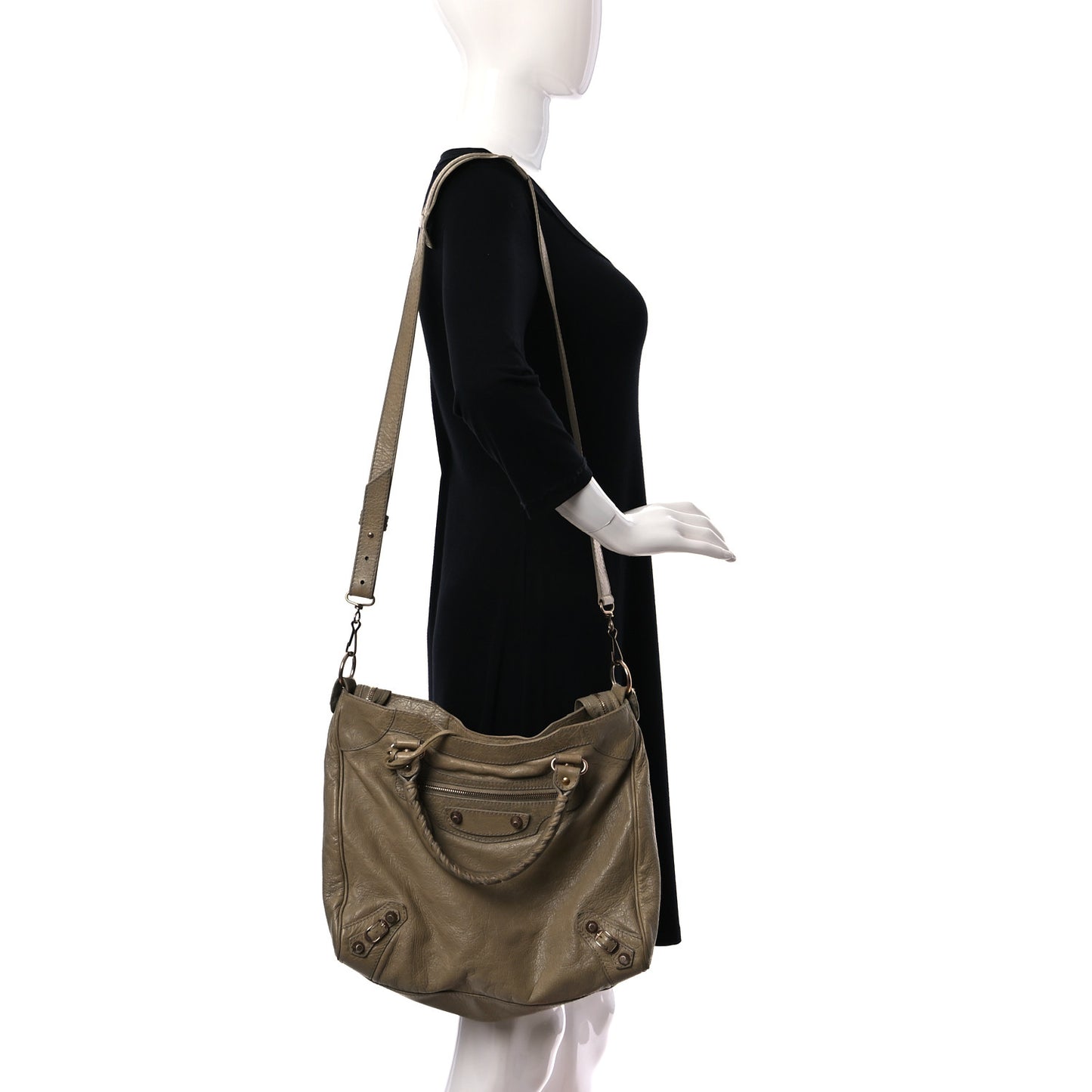 Agneau Giant 12 Rose Gold Hardware Velo Latte Beige