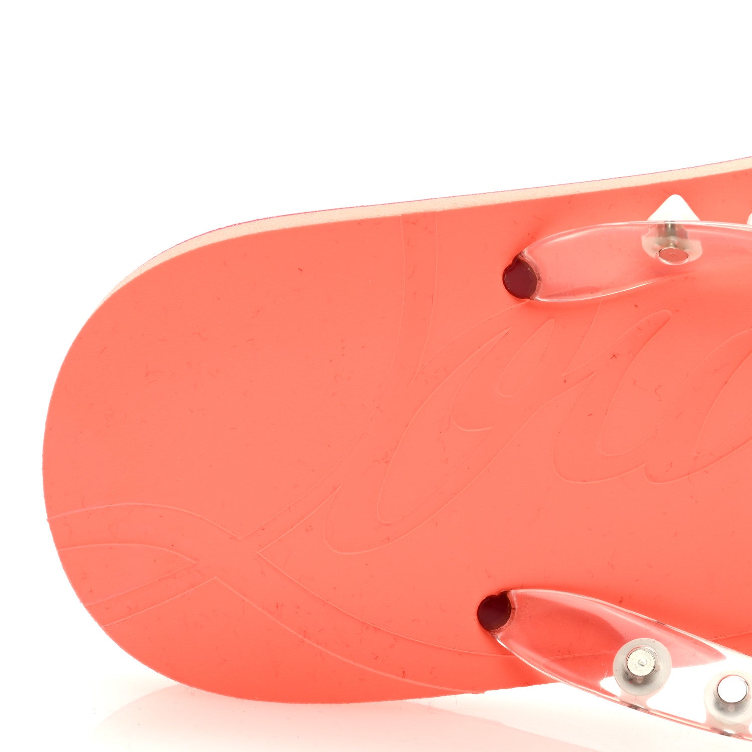 Christian Louboutin Rubber Spike Loubi Donna Flip Flop 39 Transparent 7 of 7