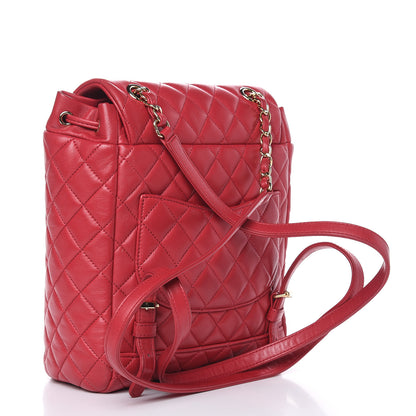 Chanel Lambskin Quilted Small Urban Spirit Backpack Red 3 of 17