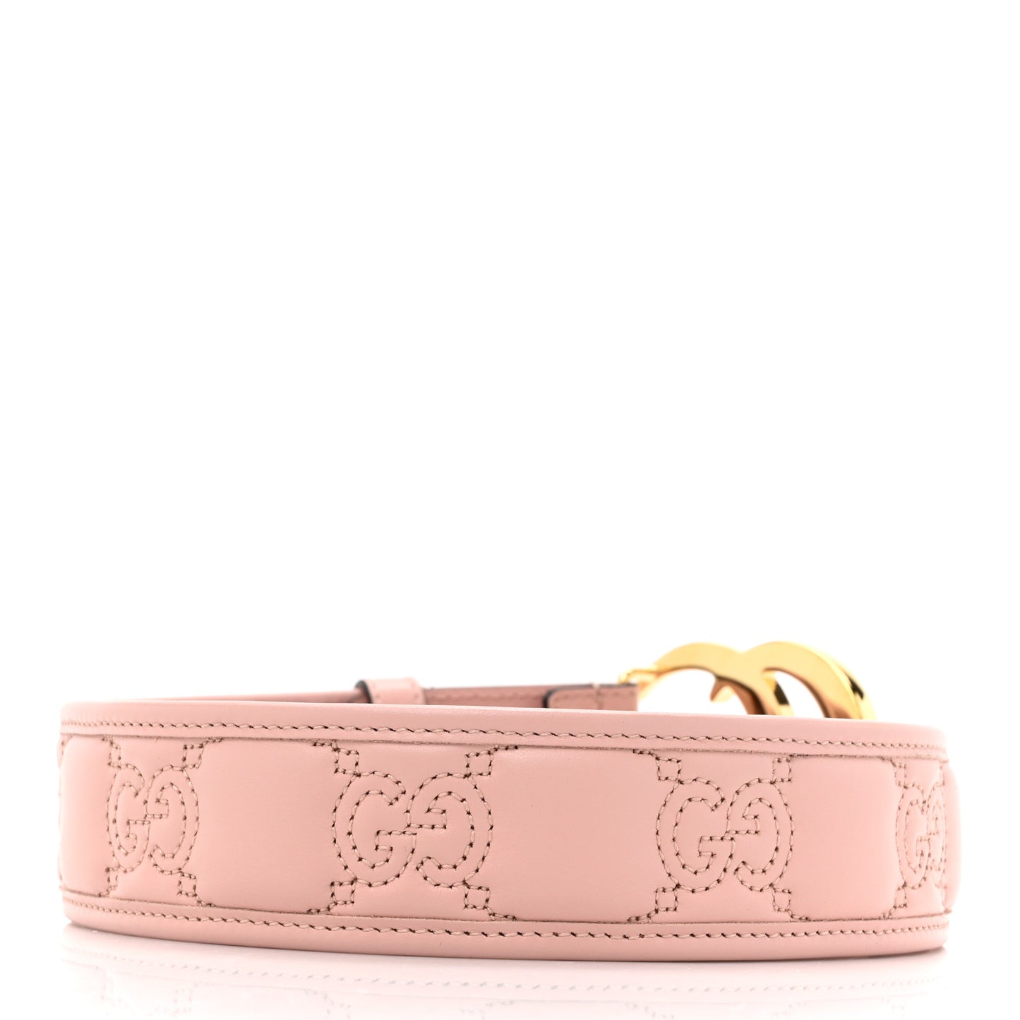 Calfskin GG Matelasse Marmont 40mm Belt 95 38 Perfect Pink
