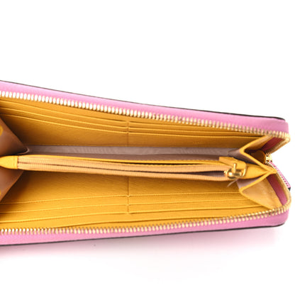 MCM Visetos Rabbit Zip Around Large Wallet Pink 5 of 11