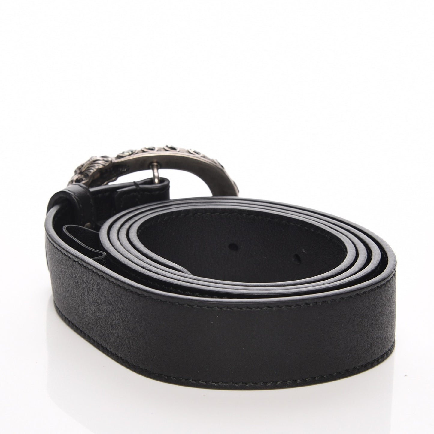 Moon Calfskin Crystal Dionysus 30mm Belt 105 42 Black Black Diamond